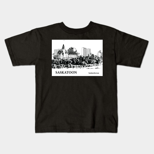 Saskatoon Saskatchewan Kids T-Shirt by Lakeric